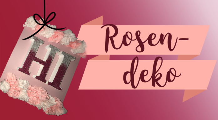 romantische Buchstabe-Rosen-Deko