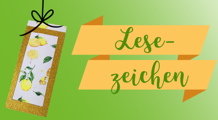 erfrischendes, zitroniges Lesezeichen